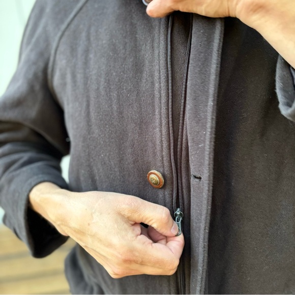 MARIO VALENTE Parka—Wool & Cashmere Blend—Mens 38—Plaid Lining—Made in ITALY—VG+ - Picture 8 of 16